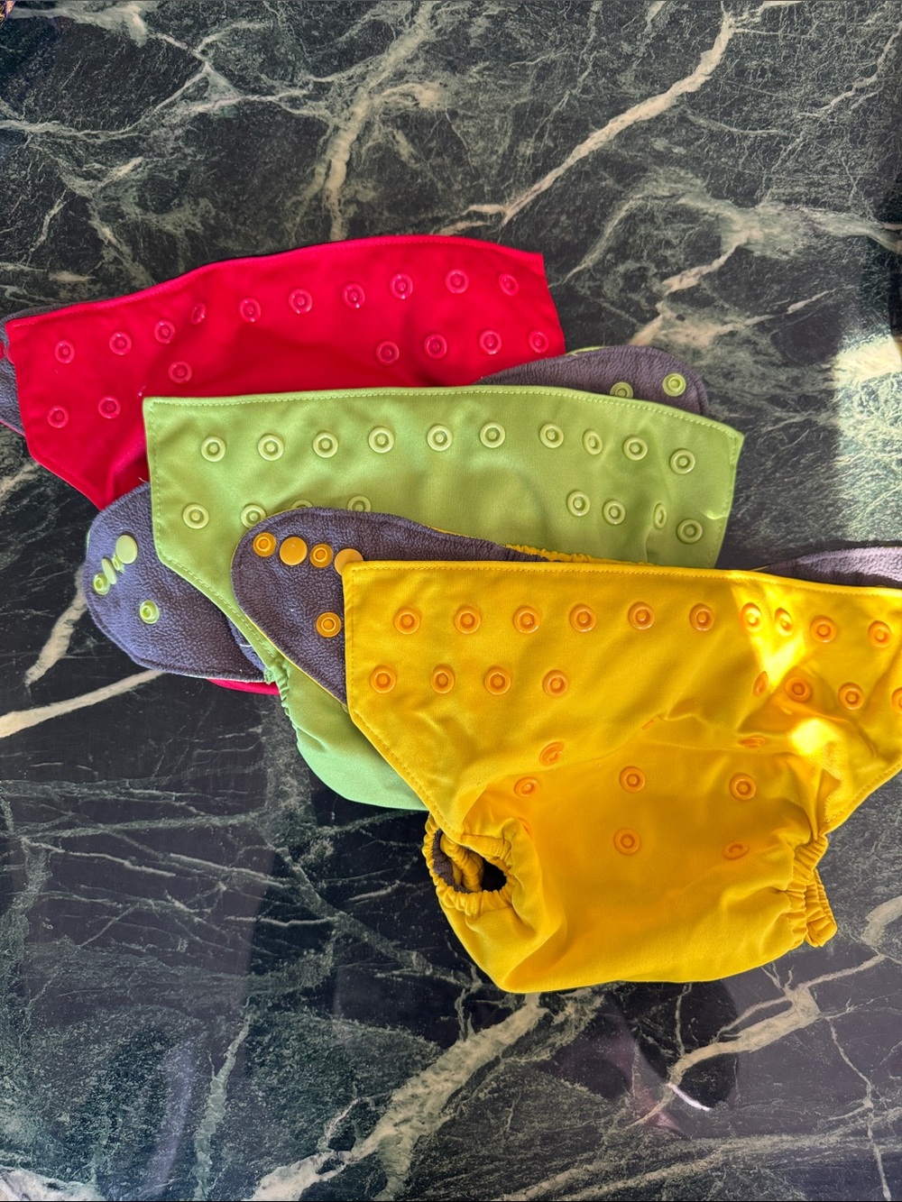 Ecoable Adjustable Kids Diaper Covers in Yellow, Green & Pink